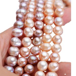 Collar de Perlas de Agua Dulce Blancas de 8-9 mm al por Mayor, Semiterminado, con Fuerte Brillo Circular, Estilo Casual y Micro - Product Image 5