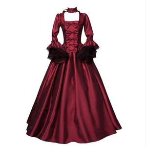 Vestido gótico <span class=keywords><strong>de</strong></span> retazos <span class=keywords><strong>de</strong></span> encaje <span class=keywords><strong>de</strong></span> corte victoriano Medieval, <span class=keywords><strong>disfraz</strong></span> <span class=keywords><strong>de</strong></span> fiesta <span class=keywords><strong>de</strong></span> <span class=keywords><strong>bruja</strong></span> <span class=keywords><strong>de</strong></span> Halloween, vestido Maxi <span class=keywords><strong>de</strong></span> manga larga <span class=keywords><strong>con</strong></span> cuello cuadrado - Product Image 4