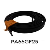 Bande de rupture thermique vierge PA66 GF25 19,5 mm noire haute résistance certifiée CE, profil isolant en nylon pour fenêtres/portes en aluminium
