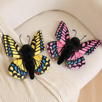 Peluche Papillon 3D Simulé, Coussin Papillon Personnalisé avec Logo OEM, Cadeau pour Enfants et Filles, Décoration, Ornement