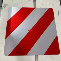 Placa Reflectante de Aluminio con Diseño de Chevron, Adhesivo Personalizado Serigrafiado, Señal de Advertencia de Seguridad para Autocaravanas, Remolques y Casas Rodantes