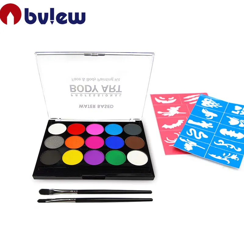 Bvew Art Hypoallergenic Safe Non-Toxic Water Based Face Body Paint Kit For Halloween Party Face Painting
