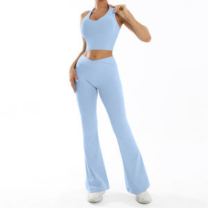 Conjunto de <span class=keywords><strong>Yoga</strong></span> Ajustado con Sensación de Segunda Piel, Espalda Descubierta, Elástico y de Cintura Alta para Mujer - Product Image 4