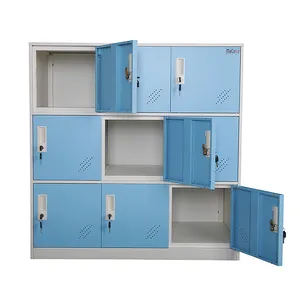 خزانة صالة رياضية معدنية رخيصة من الفولاذ ، خزانة فولاذية بباب 9