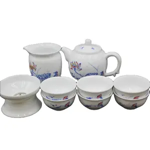 Jingdezhen vẽ tay hoa và chim Mẫu du lịch Bộ trà hộ gia đình