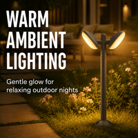 Lampe de balise LED pour pelouse et allée, blanc chaud, AC85-260V, 20W, IP65, réglable, en aluminium, forme en T, à poser au sol