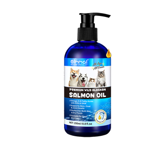 Suplemento líquido de aceite de pescado de salmón salvaje de Alaska personalizado para perros Omega 3 natural Soporte para articulaciones saludables - Product Image 1