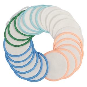 Ruizhifa Waschbare Bambus-Mikrofaser Umweltfreundliche <span class=keywords><strong>3</strong></span>-lagige Wiederverwendbare 8cm Einfarbige Reinigungs-Make-up-Entferner-Pads - Product Image 3