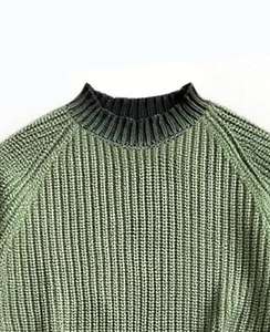 नेटेंग कस्टम सर्दियों 100% कपास ने सभी मैच ऑफिस को चंकी रिब बुना हुआ नकली गर्दन लंबी आस्तीन मेनेके पल्लोवर स्वेटर पहनते हैं। - Product Image 3