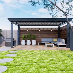 Persiana impermeable de aluminio Perlogas <span class=keywords><strong>Toldo</strong></span> bioclimático al aire libre Sistema de Louvre Pérgola de techo Gazebos para la venta - Product Image 6