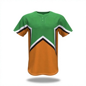 Uniformes de sport de baseball personnalisables et abordables, maillots respirants en coton/bambou, design personnalisé, protection UV sur le devant - Product Image 1