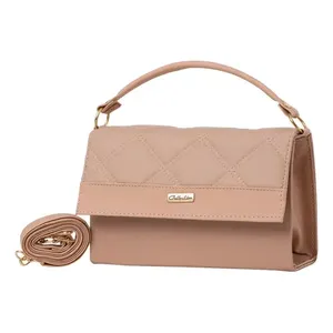 Fana Calista Sac à bandoulière matelassé pour femme 21x12x6 cm Sac à maquillage en microfibre et cuir synthétique tendance - Product Image 3