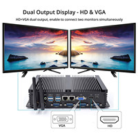 Mini PC industriel 1007u Core I5 3317u Win7 Win XP Système intégré Ordinateur de bureau sans ventilateur HD + HD WiFi BT