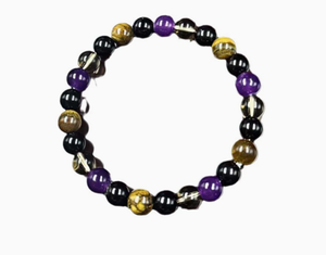 Bracelet en pierres naturelles de style bohème avec perles polies de 8 mm pour homme, à porter au quotidien - Product Image 1