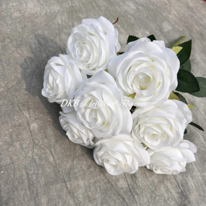 2024 Most Popular <b>Artificial</b> Flowers Bulk Low Price Wholesale High Quality 9 Head <b>Artificial</b> Rose - Product Image 1