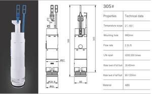 Conjunto de Válvula de Descarga para Cisterna Oculta de Instalación Rápida y Descarga Potente - Product Image 4