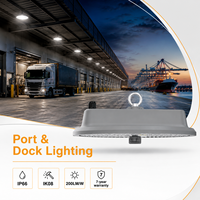 Almacén en Alemania, Garantía de 7 Años, 100-200W Ajustable, 200lm/W, Lente Liteon 5050 de PC, IP66, IK08, UGR Inferior a 22, Lámpara LED High Bay UFO