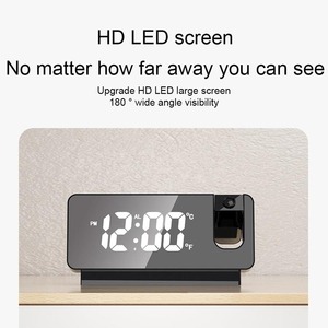 Fullwill Digital <strong>Clock</strong> with Projector Laser Featuring Light Office Large LED Alarm <strong>Clock</strong> Projection on Ceiling Wall - Product Image 4
