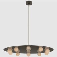 XINZHONG Industrial accesorios de iluminación decorativa candelabro moda decorativa colgante latón candelabro alabastro luz colgante