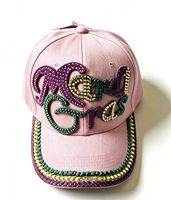 Casquette de baseball en PVC à 6 panneaux avec motif lettres en strass pour fête de carnaval, impression numérique, plusieurs couleurs, chapeaux de festival, vente en gros