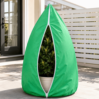 Couverture de protection contre le gel réutilisable avec fermeture éclair, 1,8 m x 2 m, pour plantes d'extérieur, arbustes, jardin, entretien hivernal