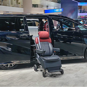Siège de voiture électrique de luxe en cuir réglable Programmable tournant ascenseur handicapé handicapé fauteuil roulant utilisateurs capacité de charge 150KG - Product Image 2