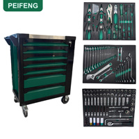 Ensemble d'outils à main à combinaison aléatoire avec 7 tiroirs, coffre à outils, ensemble d'outils de réparation automobile, chariot à outils multifonctionnel pour atelier