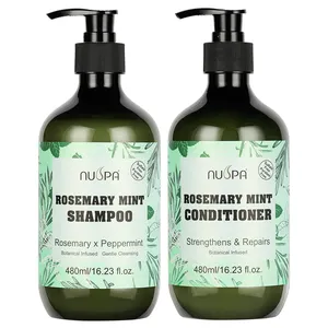 NUSPA Private Label Strengthening Hair Herbal Organic Rosemary Mint Shampoo And Conditioner