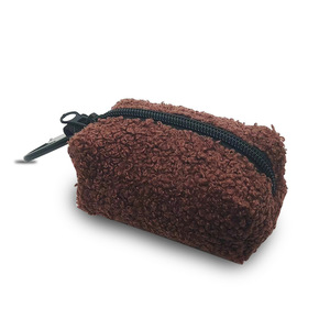 Bolsa de Almacenamiento para Excrementos de Mascotas, Color Café, Lana de Cordero, 10x5.5x4.5cm, con Mosquetón para Desechos de Perros - Product Image 4