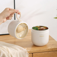 Tasse à lait portable en acier inoxydable 304 de grande capacité, isolée, pour étudiants et employés de bureau, avec couvercle et cuillère, tasse à petit-déjeuner pour céréales