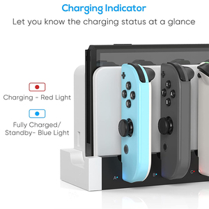 Station de charge PG-9186 pour <span class=keywords><strong>Joycon</strong></span> pour Switch et OLED - Charge jusqu'à 4 manettes, compatible avec les modèles Switch et OLED - Product Image 6