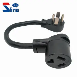 Dryer Adapter Cord NEMA 14-30P Male 4 prong plug to 10-30R Female 3 prong Receptacle with STW 10AWG power cable 30A, 250V, 1.5FT