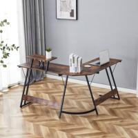 Bureaux pliables en forme de L avec coin pour ordinateur portable en bois mobile moderne et personnalisé pour la maison et le bureau directement à l'usine