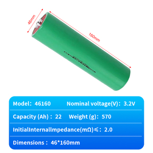 46160 3.2V 22Ah 20Ah 円筒形リン酸鉄リチウム電池 33140 40135 太陽光発電・電気自動車用充電式電池 - Product Image 3