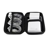 Sac de rangement pour câbles de chargeur EVA, étui de rangement portable pour voyage en plein air, pour cordons USB, écouteurs, accessoires, noir