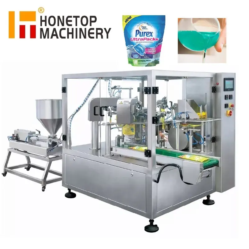 Machine de capsulage de remplissage de poche de bec de haute qualité Doypack liquide machines de fabrication pour les idées de petites entreprises