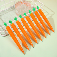 Crayon automatique en silicone souple en forme de carotte, motif dessin animé mignon, idéal pour enfants, école, bureau, papeterie, dessin et écriture - Meilleure vente
