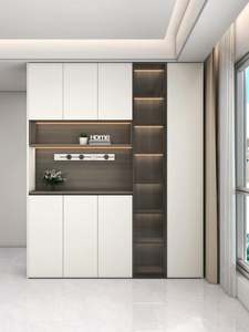 Mueble de Madera Maciza para Exhibición de Vinos Personalizado para el Hogar con Vidrio para Sala de Estar y Comedor - Product Image 2