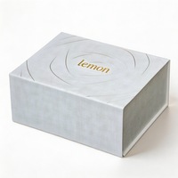 Emballage cadeau de luxe personnalisé OEM, boîte pliable à sept couches en deux parties, papier tactile, logo estampé à l'or, pour bijoux, cosmétiques, marque