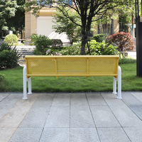 Nouvelle arrivée de bancs de court de tennis modernes en métal personnalisé avec chaises à dossier Banc d'extérieur