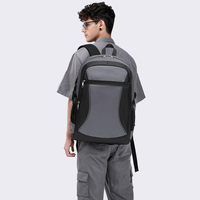 Sac à dos de voyage décontracté pour homme, léger et tendance, avec logo personnalisé, résistant à l'eau, pour ordinateur portable 16 pouces