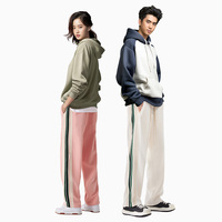 Service OEM personnalisé, pantalon cargo décontracté pour homme, rose, avec cordon de serrage, élastique, imperméable, respirant, pour le travail