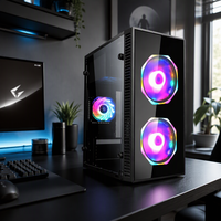 Casing PC Mid Tower Hitam TDWJTJX200 untuk Komputer Gaming