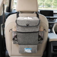 Organisateur de siège de voiture multi-poches, sac de rangement de voyage, protection de siège pour les voyages en voiture, avec des poches de grande capacité pour les voitures familiales
