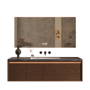 <strong>Vanity</strong> <strong>Modern</strong> Style for Sale Custom <strong>Mid</strong> century Floating Solid Wood <strong>Vanity</strong> Fair Bathroom Furniture <strong>Vanity</strong> Fair single sink - Product Image 3