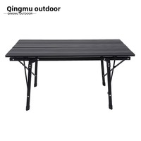 Table de camping pliante en alliage d'aluminium Qingmu, réglable en hauteur, avec chaise - Mobilier d'extérieur portable
