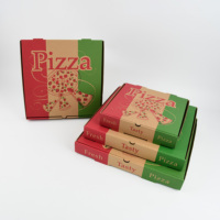 Boîte à pizza biodégradable à trois couches personnalisée, boîte d'emballage en carton ondulé avec logo personnalisé imprimé