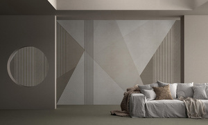 Carta da Parati Adesiva all'Ingrosso, Personalizzabile, Minimalista, Grigio Chiaro, Texture 3D Scanalata, Decorazione Murale per Casa e Ufficio, <span class=keywords><strong>Facile</strong></span> da Pulire - Product Image 6