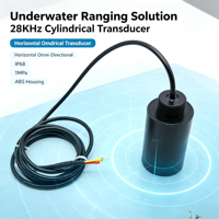 Transductor Hidroacústico Omnidireccional Horizontal de 28kHz, Sonda Ultrasónica Subacuática IP68, 500Vpp, 1MPa, Resistente al Agua, Certificación CE, 500M