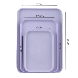 Custom Logo Trade assurance plastic tray, pp serving tray,solid color pp plastic custom rolling tray